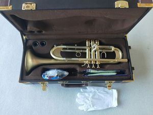 professionellt framförande Ny Trumpet 197GS-77 Musikinstrument Bb platt trumpet Gradering föredragen pläterad guldtrumpet
