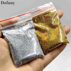 Nail Glitter 02MM 10Gram Holographic Laser Gold Silver Rose Gold Shining Fine Nail Glitter Dust Powder For Nail Polish Laser Dust 230705