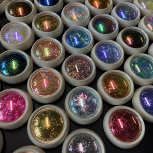 Nail Glitter 1Jar Chameleon Aurora Sequins Net12g Iridescent Opal Fire Nail Glitter Flakes Metallic Shiny Eye Shadow Makeup Nail Powder FT8 230705