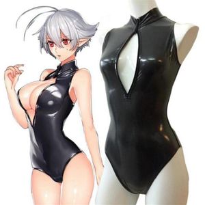 Zweidimensionaler süßer Schwester-Badeanzug mit offener Brust, halber Bodysuit, Catsuit-Kostüme, metallisches Lycra-Spandex, Unisex-Catsuit, sexy Strumpfhosen194K