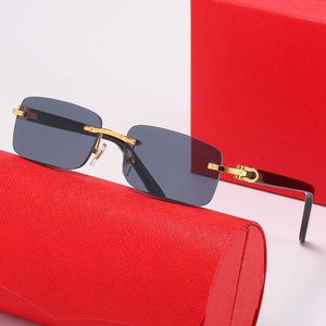 Mode Carti Top Sonnenbrille 2023 neue kleine Box rahmenlose Platte weiblich männlich Mode Persönlichkeit Gelee optische Linse mit Original