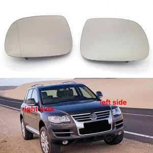 Para volkswagen vw touareg 2008 2009 2010 acessórios do carro exteriores parte lateral espelho retrovisor lente de vidro reflexivo com aquecimento