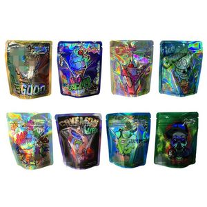 Laser packing bags runtz 3.5g mylar resealable ice cream dry flower children's lock sealed polyester film zipper packaging bag Childpoof package