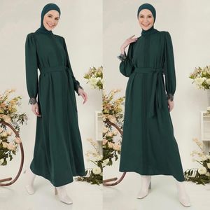 Etnik Giyim Ramazan Eid Dantel Dikiş Jalabiya Müslüman Elbise Dubai Abaya Up Robes İslam Parti Elbiseleri Kaftan Kaftan Zarif Vestidos