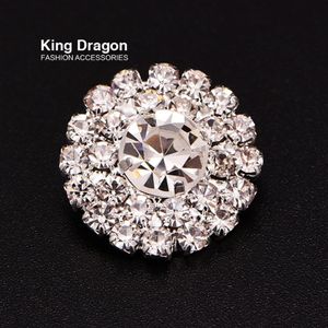 Giysi dekorasyonunda kullanılan veya kafa bandında kullanılan rhinestone düğmesini temizleyin 18mm 20pcs çok gümüş renk sapı arka düğme dükkanı kd173226z