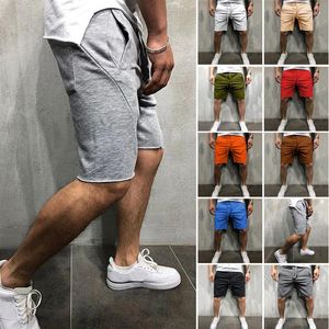 Мужские шорты мужская спортзал домашний тренажерный зал CrossFit Wild Style Solid Color Ruped Athletic Short Pants Jogger тренировки 10