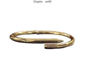 Anéis de banda com caixa titânio aço ouro prata charm parafuso unha pulseira bracelete pulseira para homens e mulheres casais de casamento amantes presente joias