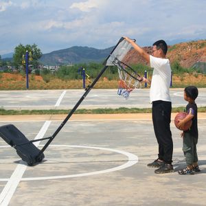 Adolescentes Jóvenes Altura ajustable 5.6 a 7 pies Aro de baloncesto Tablero trasero de 28 pulgadas Sistema de portería de baloncesto portátil con base estable y ruedas, uso para interiores y exteriores