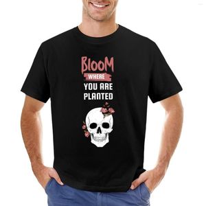 Polos Masculinas Bloom Where You Are Planted Os Et Botanique T-Shirt Roupas Masculinas