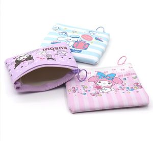 7 스타일 패션 kawaii 핑크 보라색 쿠로 미 멜로디 코인 지갑 큰 용량 코인 지퍼 백 액세서리