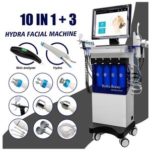 NOVITÀ Oxygen Facial Hidro Water Hydra Aqua Facial Peel Ultrasuoni Estetica Skin Scrubber Macchina per microdermoabrasione Face Skin Plus con Skin Analyzer