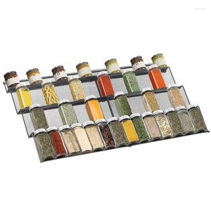 Storage Bottles Spice Drawer Organizer 4 Tier Seasoning Jar Insert Kitchen Expandable Rack Tray For Drawer/Countertop