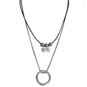 Hängehalsband E0BE 2-pack stålpärlor Unika smyckesdeklaration Produkt Modekedja Halsband