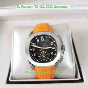 Yl fabbrica maschile orologio v2 super qualità classico 42,2 mm 5968 5968a-001 orologi da design in gomma aranci