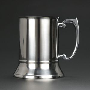 16oz Ounce Double Wall 18/8 Stainless Steel Tankard Beer Mug High Quality Mirror Finish
