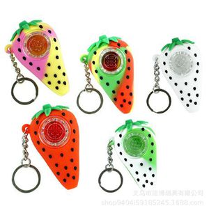 New Style Oil Burner Pipes Strawberry Shape Silicone Hand Tobacco Smoking Pipe Dry Herb For Silicon Bong Glass Bubble