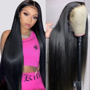 13x4 HD Transparente Lace Straight Wigs 13x6 Lace Frontal Human Hair Wigs 150% Remy Brazilian Frontal Wig For Black Women