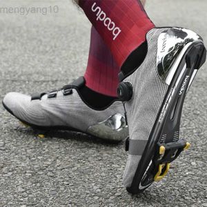 Calzature da ciclismo BOODUN Scarpe da ciclismo da uomo professionali Bici da strada Suola in fibra di carbonio Scarpe da ciclismo da corsa Scarpe da bicicletta autobloccanti traspiranti HKD230706