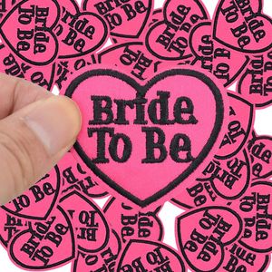 10 pcs bride in heart patches badges for clothing iron embroidered patch applique iron on patches sewing accessories for clothes283F