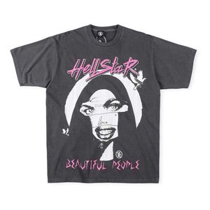 Tasarımcı Moda Giyim Tees Tshirts moda cehennem güzel insanlar tur çatlak baskılı kısa kollu tişört erkekler ve kadınlar için rock hip hop