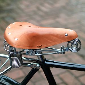 Bisiklet Saddles İnek Deri Vintage Çoklu Stil Retro City Bisiklet Yolu için Açık Bisiklet Eyer MTB Sabit Gear Yastığı 230706