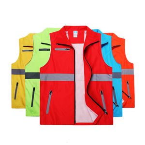 Other High Visibility Reflective Vest Volunteer Worker Running Workplace Road Warning Clothes Coverall 230706