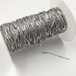 5meter Lot Welded Cable Link Chain Jewelry Findings Making Supplies Accessories Stainless Steel Silver Thin 2mm Size