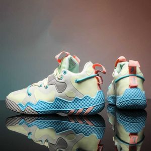 Mens Basketball Shoes Anti Slip Comfortable Sports Shoes Mid Top Sneakers Casual Trainers Blue White