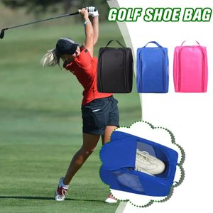 Golf Çantaları Taşınabilir Golf Ayakkabı Tutucu Çanta Hafif Naylon Golf Ayakkabı Koşusu Organizasyonu POUCH Spor Aksesuarları 32x22x12cm 230705