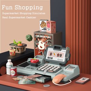 Kitchens Play Food Simulation Supermarket Cashier Kids Toy Pretend Shopping Games House Puzzle Toys for Children 230705