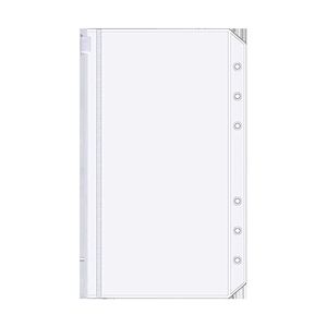 A6 anteckningsbok PVC-lappar Loose Leaf Dragkedja Plast Visitkort Flip Sheets Biljettväska QMR15b