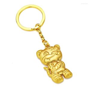 Keychains Tiger Year Lucky Key Ring Pendant Keychain Ornaments Car Keyholder For Backpack Purse Chain Shoulder Bag Decoration Gift