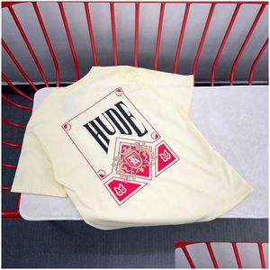 Herr Plus T-shirts Polos 22Fw Usa Poker Bandana Print T-shirt Design T-shirt High Street Vår Sommar Mode Skateboard Herr T-shirt Dro Dhmcq