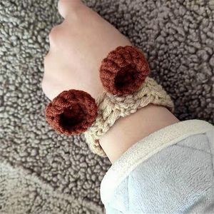 Braccialetti con ciondoli Simpatico cartone animato Orecchie Rana Filato Tessuto a mano Bracciale regolabile Accessori per feste di compleanno per donne Regalo