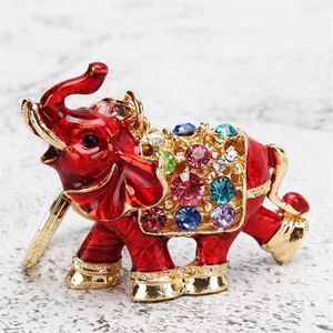 Selling colorful Rhinestone Elephant Keychain Car Key Holder Drop Women Bag Ornaments Pendant Small Gift3245