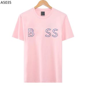 Erkek Tişörtler Boss Yüksek Kaliteli Moda Erkekler T-Shirt Lüks Polo Yuvarlak Boyun Nefes Üst Boss İş Gömleği Sıradan Tee Man To To Designer Gömlekleri M-XXXL GS