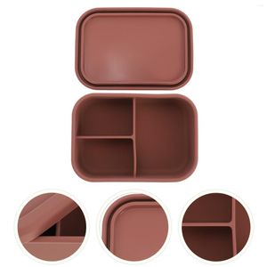 Dinnerware Sets Silicone Lunch Box Leak Proof Containers Divided Mini Office Bento Case Outdoor Silica Gel Student Boxes School Sealed