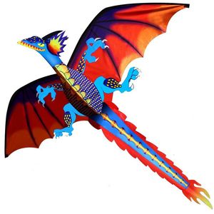 Akcesoria latawców 140x120 cm 3D Dragon Larise Animal Kites Fating Outdoor Fun Toy dla dorosłych Dzieci z deską linii 100m 230705