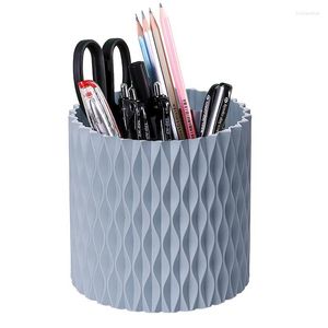 Storage Bottles Pencil Holder For Desk 360 Rotating 5 Grid Pen Swivel Organizer 360-Degree Multi-Functional