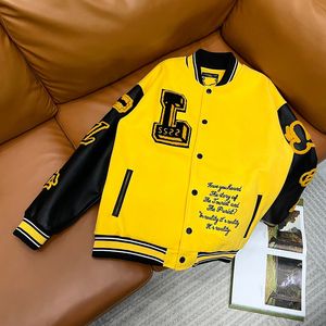 Herrrock Designer Jscket Hip Hop Jacka Campusstil Streetwear Baseball Coat lös casual parjacka Hög kvalitet Herrjacka kläder718