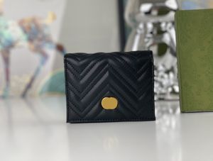 Люксрийные дизайнерские кошельки Женщины Marmont Coin Swork Fashion Ophidia держатель карт Высококачественный металлический двойной марк.