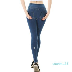 LL Women Sexy Skinny Jeans Pants Cowgirl Pencil Peach Buttock High Waist Denim Leggings Sweatpants Office Fashion Multicolor Choices