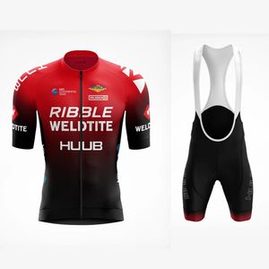 Езда на велосипеде Джерси устанавливает Huub Team Team Men Set Summer MTB Bicycle Wear Clothing Maillot Ropa Ciclismo Kit 230706