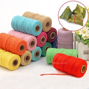 1 Rotolo 100 Iarde 2mm Corda di cotone Spago Macrame Filo Corda Stringa Decorazione di nozze Confezione regalo Rustic Country Craft260T