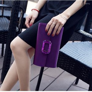 Evening Bags Square Buckle Wedding Banquet Bag Diamond-encrusted Dress Luxury Women's Clutch Purses Handbag Shoulder Chain Designe