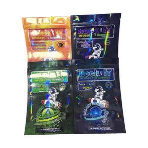 Rock 950mg delta8 sacos de embalagem Blazing Sour Apple 10 gummies por pacote 120g Meteor Fruit Explosão Space Jam Embalagem Mylar Bag