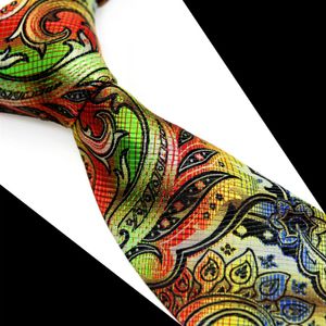 T098 Whole Floral Colourful Red Green Blue Yellow Mens Tie Necktie 100% Silk Jacquard Woven Casual Business Formal Shippi310k