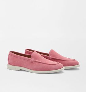 أحذية غير رسمية أحذية المرأة الصيفية المشي من جلد الغزال ليفر بقرة الجلود Oxfords moccasins الراحة المريحة