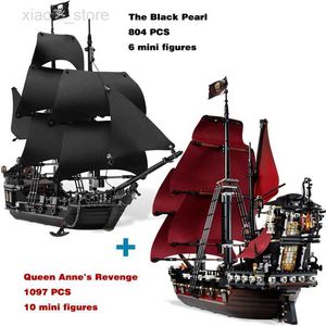 Modellset Black Pearl Ship, kompatibel mit Queen Anne's Revenge Ship, Modellschiffe, Bausteine, Jungen, Geburtstag, Karibik, Geschenke, Kinderspielzeug, HKD230706