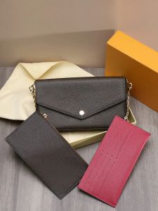 3A designers kvinnor plånbok väskor original bästa kvalitet lyxig handväska kvinna mode multi pochette kedja crossbody axelväska med låda dammpås plånbok m61276